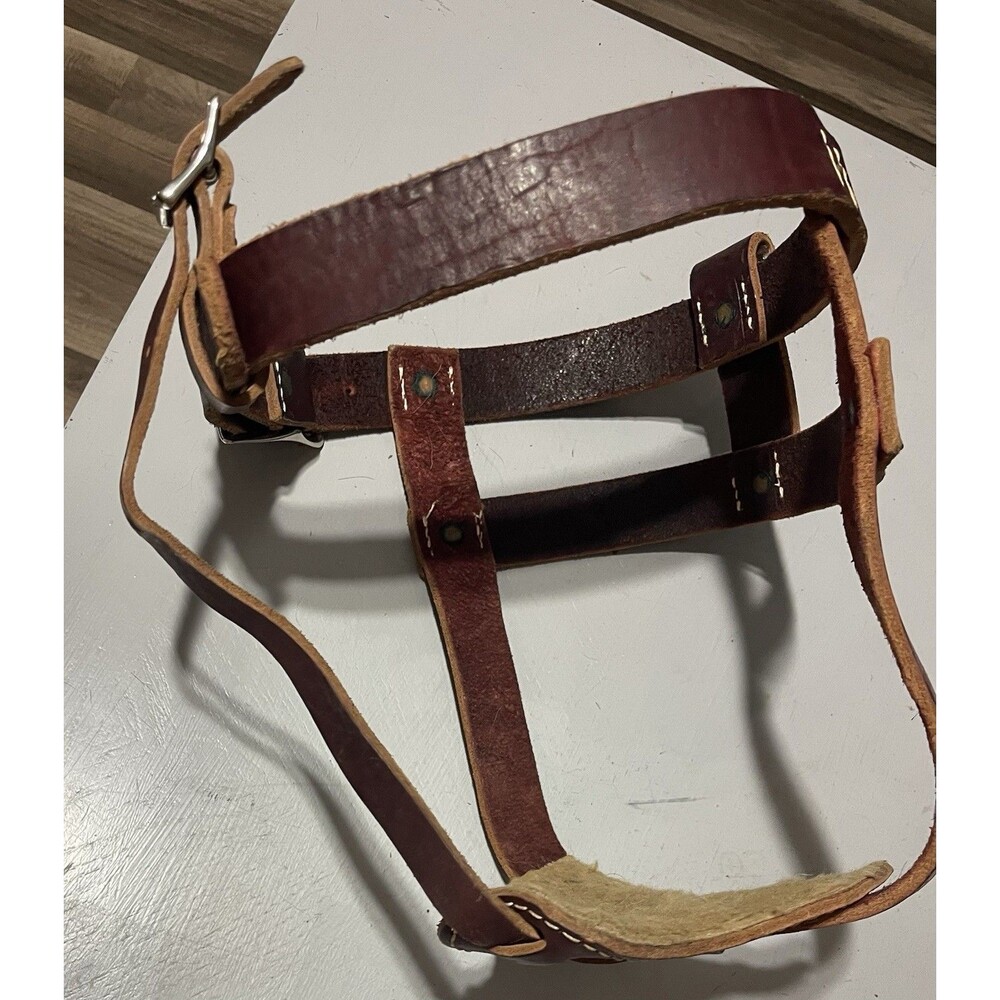 Vintage Horton’s K9 Medium Leather Working Dog Harness Sheepskin Padded USA